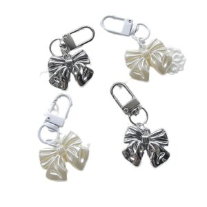 O1CN015pVeIb2GmA7et5nea_!!2216064159057-0-cib Metallic Bow Keychain, Minimalist Bag Charm Accessory For Daily Decor