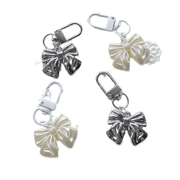 O1CN015pVeIb2GmA7et5nea_!!2216064159057-0-cib Metallic Bow Keychain, Minimalist Bag Charm Accessory For Daily Decor