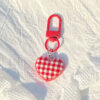 O1CN01CScDy92GmAH5ADMOb_!!2216064159057-0-cib Plaid Pattern Heart Keychain, Macaron‑Color Bag Charm Accessory