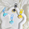 Cute Cartoon Character Charm, Resin Backpack Pendant With Spring‑Snap Clasp