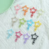 Colorful Hollow Star Keychain Clasp, Swivel Lobster Clasp DIY Accessory
