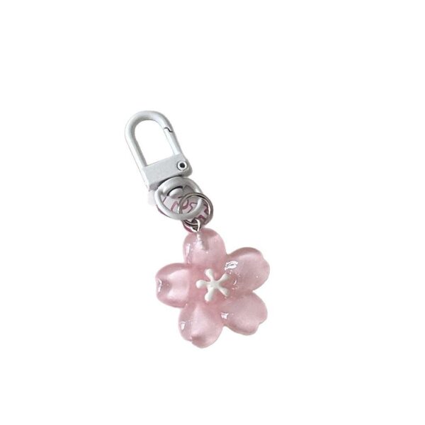 O1CN01ncARdw1pNRCaXMn9c_!!2219560055348-0-cib Translucent Jelly‑Style Cherry Blossom Keychain, Flower Bag Charm