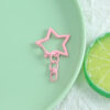 Colorful Hollow Star Keychain Clasp, Swivel Lobster Clasp DIY Accessory